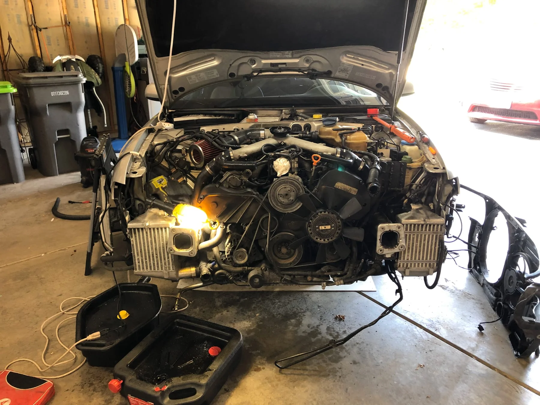 B5 S4 opened into its front service position